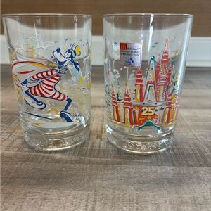 McDonald’s Disney 25th Anniversary Celebration Set of two Glassware